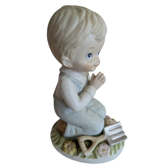 Homco 1452 Porcelain Praying Child Boy  Figurine Vintage‎ gift - Picture 1 of 7